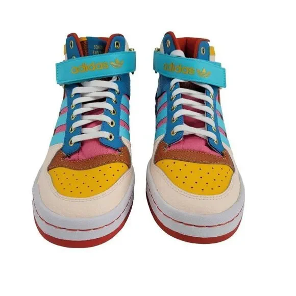 Limited Edition Adidas High‎ Top Sneakers Sz 6 Multicolored Kidcore Streetwear